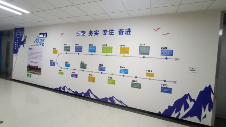 醫(yī)藥公司文化墻設計制作_發(fā)展歷程文化墻